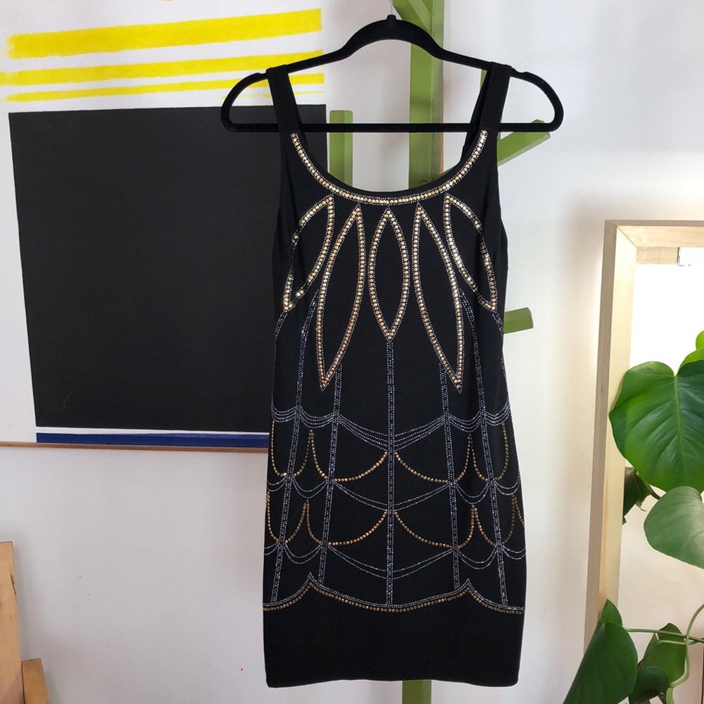 Bisou Bisou embellished minidress Art Deco size 4